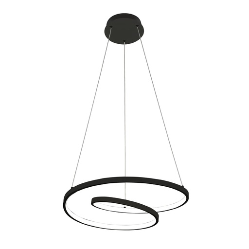 [SLX603211CV] Lustre / Suspension Elipse LED 46W noir dimmable avec 3 intensités