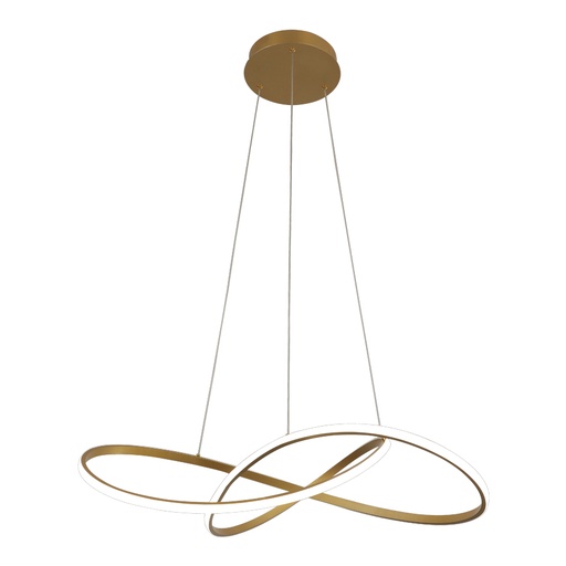 [SLX603410CV] Lustre / Suspension Abstrait LED 78W doré dimmable avec 3 intensités