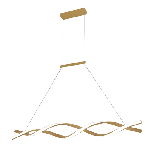 [SLX603511CV] Lustre cyclone LED 44W linéaire doré Dimmable avec 3 intensités