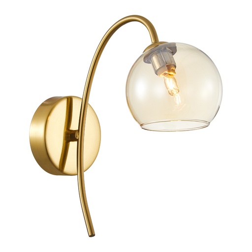 [SLX601210CV] Applique murale Ambroisie en métal doré et verre transparent