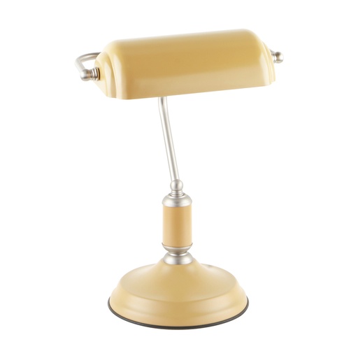 [LXAOMR124] Lampe à poser Chakala en métal moutarde et nickel satiné