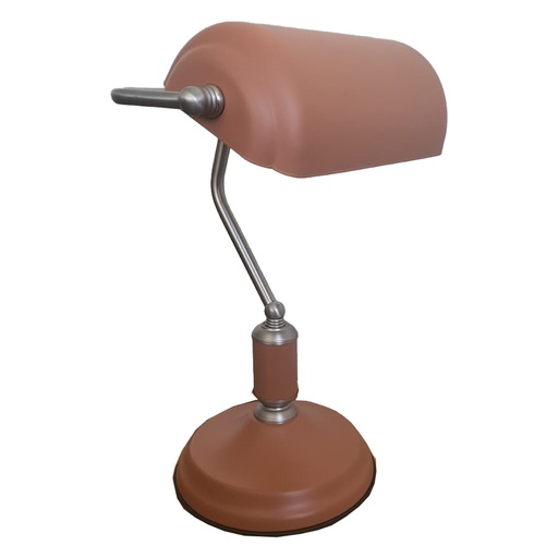 [LXAOMR126] CHAKALA - Lampe à poser en métal terracotta et laiton brossé