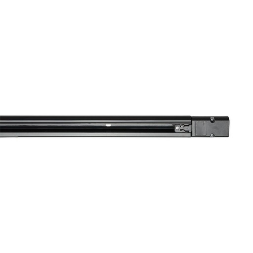 [SLX801011CV] Piste de profile avec alimentation et embout en aluminium noir 2m