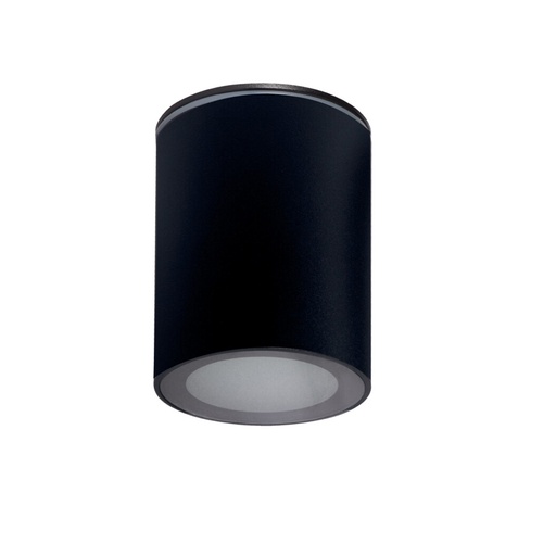 [KAN33361] Plafonnier GU10 Aqilo en aluminium noir étanche IP65 Ø9