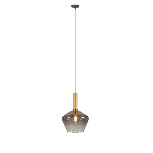 [SLX604014] Suspension Arina en métal noir sablé laiton avec verre dégradé
