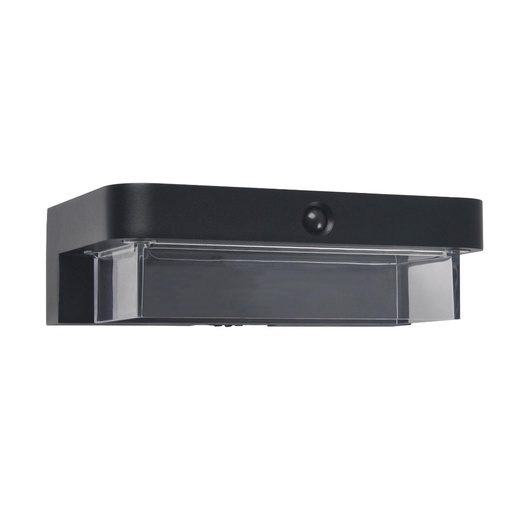 [SLX901011] Applique extérieure solaire en aluminium, pc noir étanche IP55