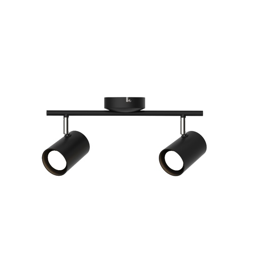 [SLX606015] Applique/plafonnier Bruma 2 lampes en métal noir mat