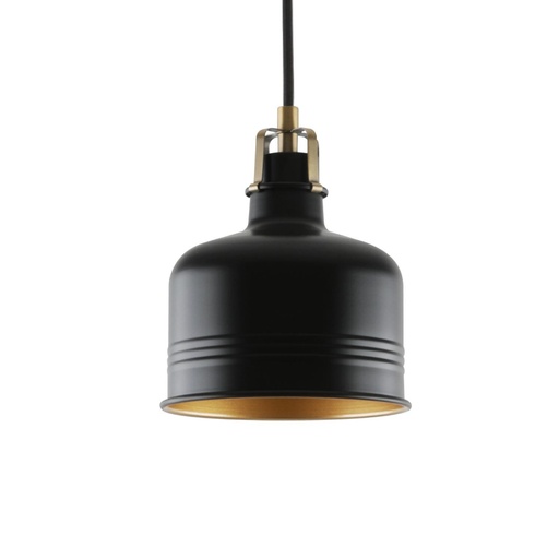 [SLX605021] Suspension Miloa forme dôme en métal finition noir dorée