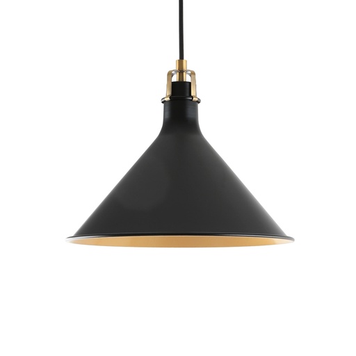 [SLX605022] Suspension Miloa industriel avec abat-jour en métal finition noir dorée