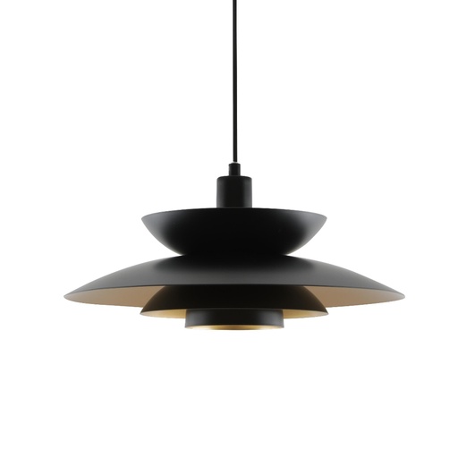 [SLX605026] Suspension Astrée en métal noir dorée multi-abat-jour Ø38