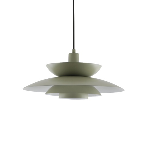 [SLX605028] Suspension Astrée en métal vert mat multi-abat-jour Ø38