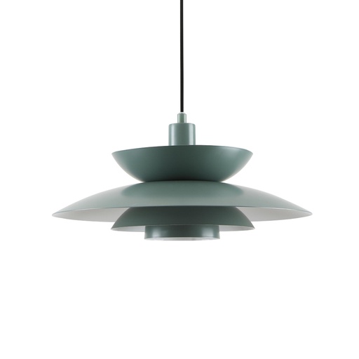 [SLX605029] Suspension Astrée en métal vert multi-abat-jour Ø38