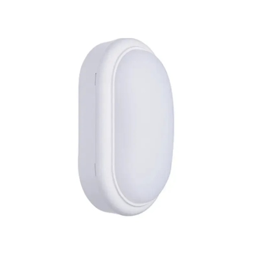 [PH911401719162CV] Applique extérieure 15W ovale en plastique blanche étanche IP65