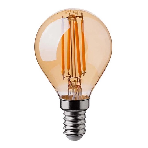 [SLX108013] Ampoule LED Filament P45 E14 4W verre ambre Lumière Jaune