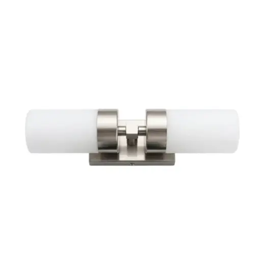 [SLX302023BN] Applique murale salle de bain Astro en fer finition chromée nickel brossé et verre IP44