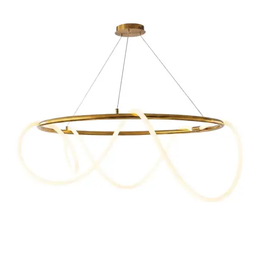 [SLX608031] Lustre Comely LED 30W en forme cerceau ,métal finition peinture dorée 