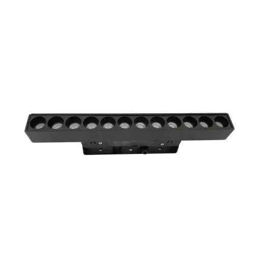[SLX802013] Projecteur LED 12W sur Rail Magnétique 48V en aluminium noir L22