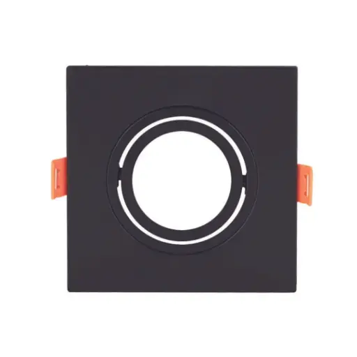 [SLXTS167B] Spot encastré GU10 carré noir Ø8 
