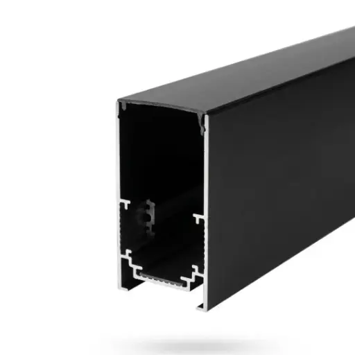 [SLX802021] Système de rail en surface 2m en aluminium noir 