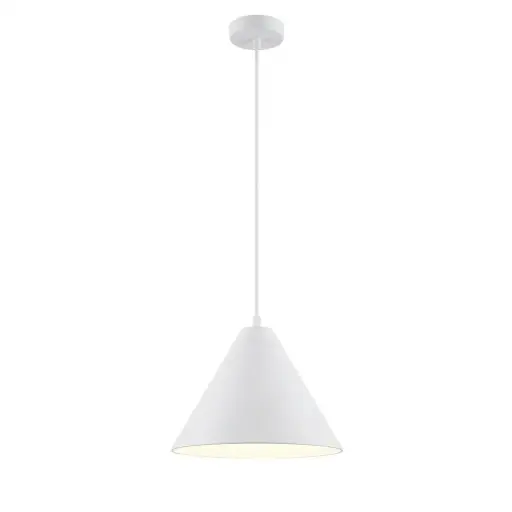[SLX607097W] Suspension Incaro avec abat-jour en métal intérieur blanc