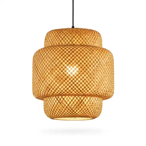 [SLX607115]  Suspension Munnno en bambou tressé naturel 