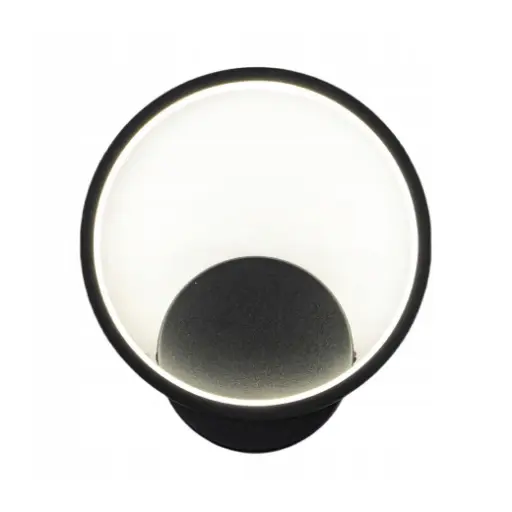 [SLX607133B] Applique murale LED Sigma ronde noir éclairage tricolore