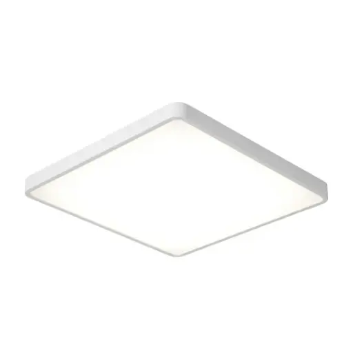 [SLX607147W] Plafonnier Hadon carré en métal blanc éclairage tricolore Ø30 