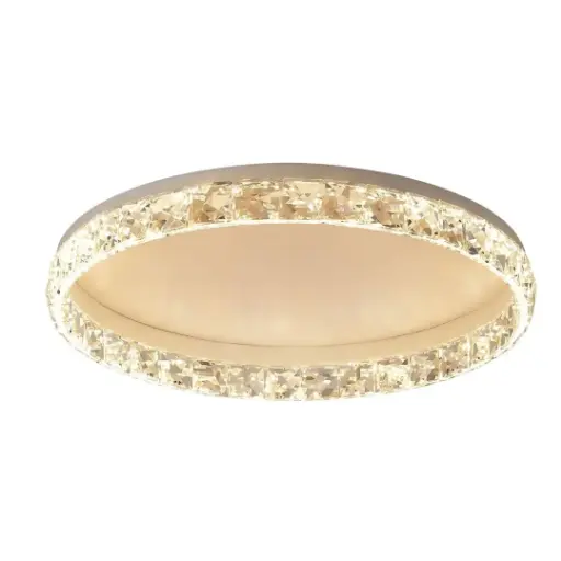 [SLX607153G] Plafonnier LED Sanoni en métal doré éclairage tricolore Ø50