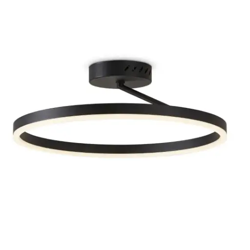 [SLX607154B] Plafonnier LED Arisha circulaire en acrylique noir éclairage tricolore Ø50