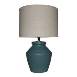 [RONJA201] CYANITE - Lampe à poser en porcelaine bleu vert Ø23 