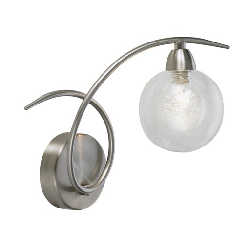 [STVDA100] Applique Design en métal nickel satiné et verre transparent