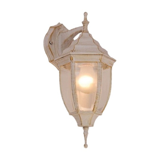 [GLO31721] Applique murale Nyx-I en aluminium patiné blanc étanche