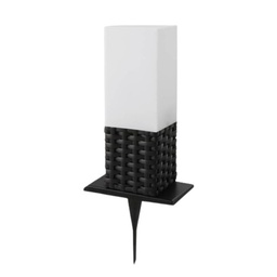 [GLO31681] BOSTON - Borne de jardin en rotin noir étanche IP44