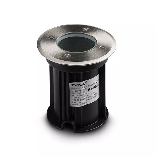 [VTA7515] Encastré led GU10 rond en acier inoxydable étanche IP65