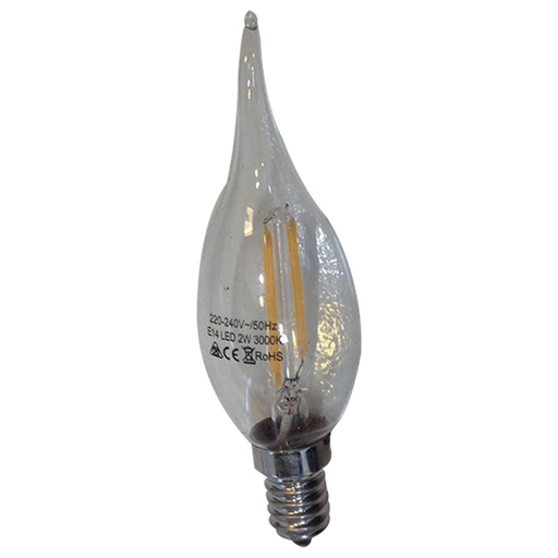 [ECOL42] Ampoule LED Filament flamme E14 4W Lumière Jaune