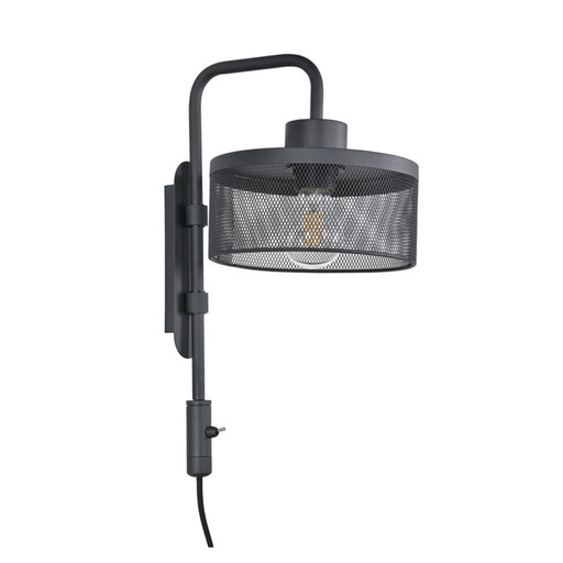 [COR742636] Applique industriel Gentleman en métal grillagé noir