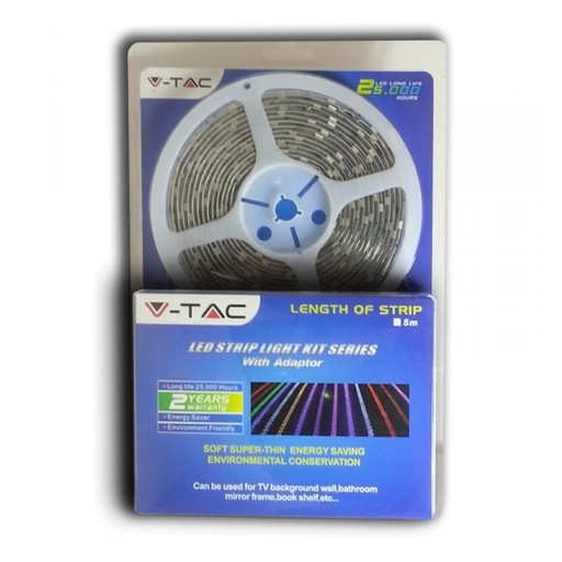 [VTA2351] Kit de Ruban Led 5m flexible 3.6W/m étanche IP65 Lumière blanche 12V