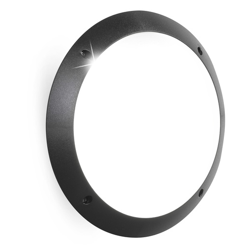 [FUM1R3000000AYE27] Hublot rond en résine lucia noir étanche