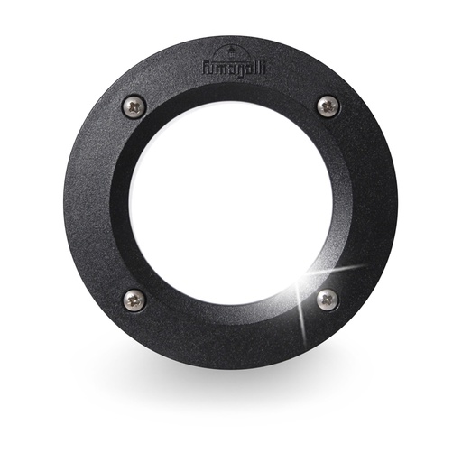 [FUM2C1000000AYG1L] Applique encastrée ronde Leti 100 en résine antichoc noir étanche IP66