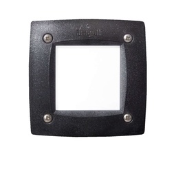[FUM3C1000000AYG1L] LETI 100 - Applique encastrée carrée en résine antichoc noir étanche IP66
