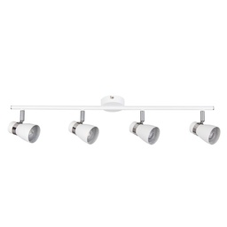 [KAN28768] ENALI - Applique / Plafonnier 4 lampes en acier blanc L67,5