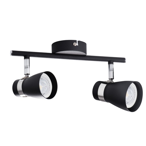 [KAN28763] Spot / Plafonnier ENALI 2 lampes en acier noir L27,5