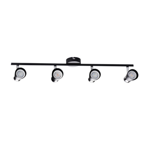 [KAN28769] Plafonnier Enali 4 lampes en acier noir