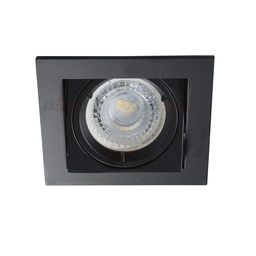 [KAN26754] ALREN - Spot encastré Gx5,3/GU10 carré en aluminium noir 9,4x9,4cm