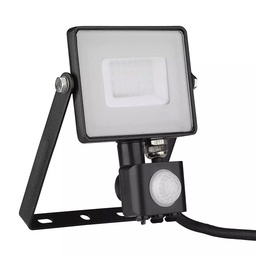 [VTA462] Projecteur LED 30W SMD noir avec capteur Lumière Blanche Froide étanche IP65