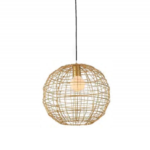[MACLA102] Suspension Sambo en métal doré antique Ø46