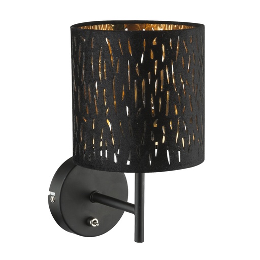 [GLO15264W] Applique Tuxon en métal et velours noir