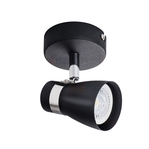 [KAN28761] Spot / Applique Enali en acier noir