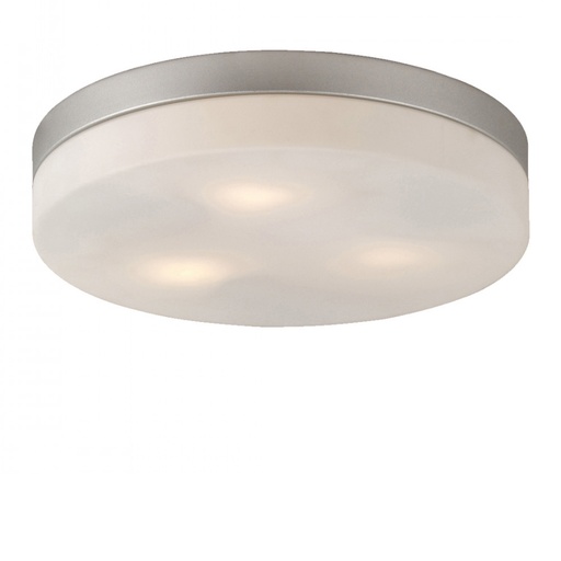 [GLO32113] Plafonnier Vranos 3 lampes en aluminium argenté étanche IP44