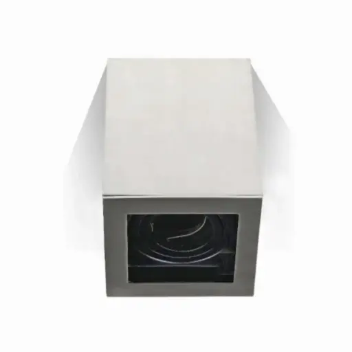 [VTA3632] Plafonnier surface de montage GU10 carré en aluminium nickel satiné IP20